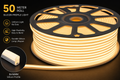 50 METER Flexible Silicone Neon Profile Light - Front Bend IP65 220v - Warm White
