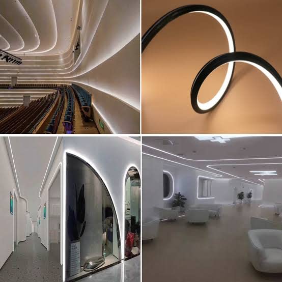 50 METER Flexible Silicone Neon Profile Light - Front Bend IP65 220v - Warm White