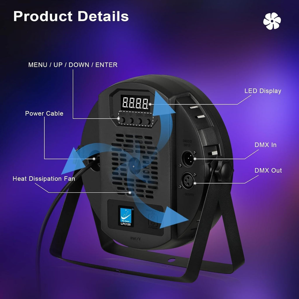 60LED PAR DJ Light DMX Control - RGB