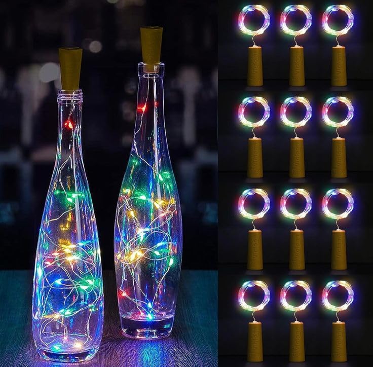 Multi LED Wine Bottle Cork Lights