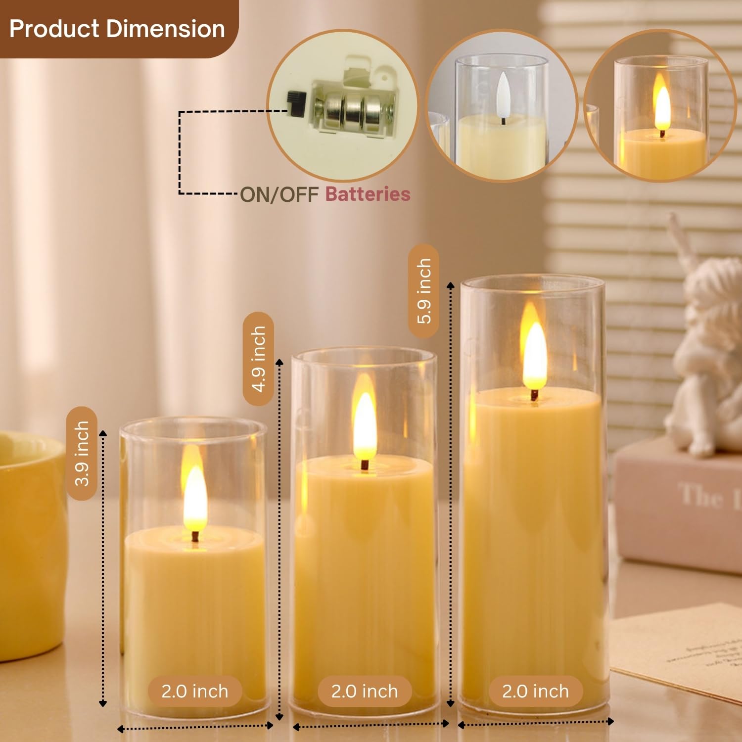 Flameless LED Pillar Candles