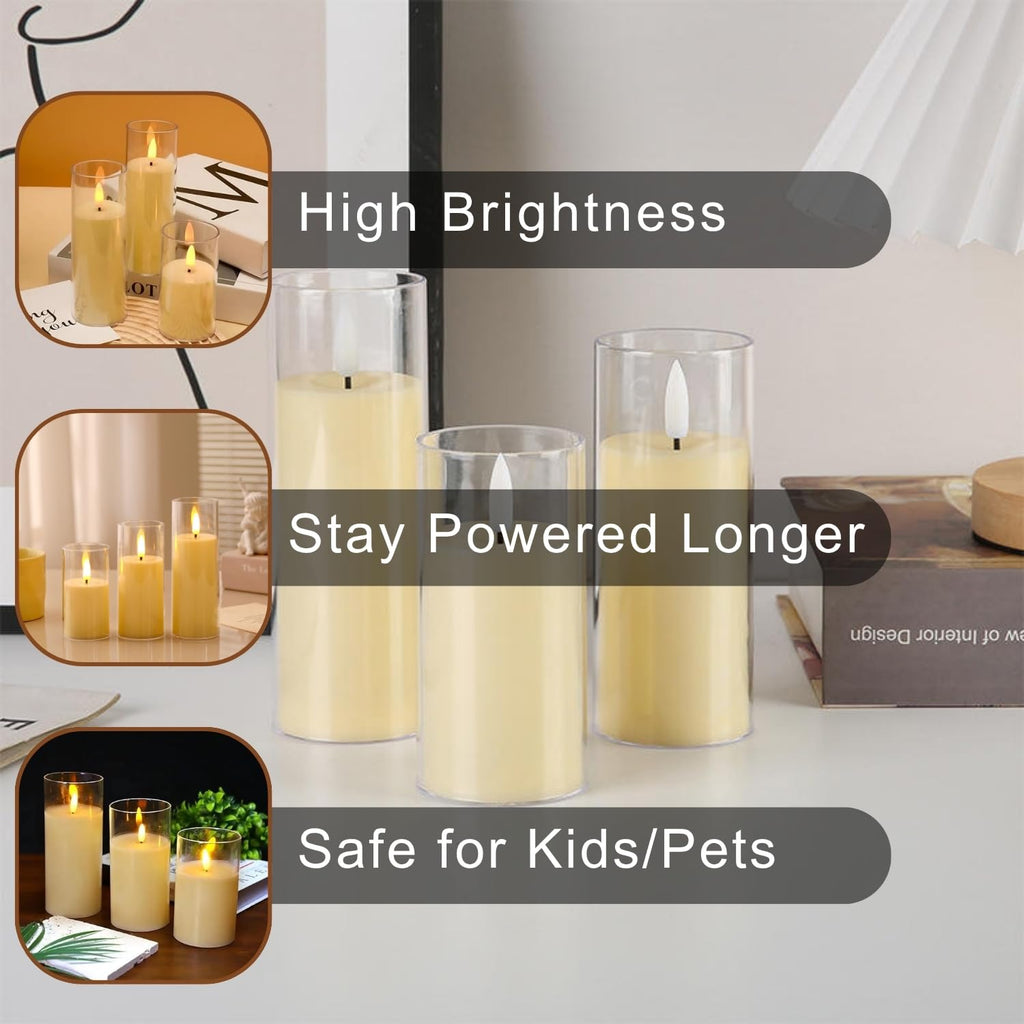 Flameless LED Pillar Candles