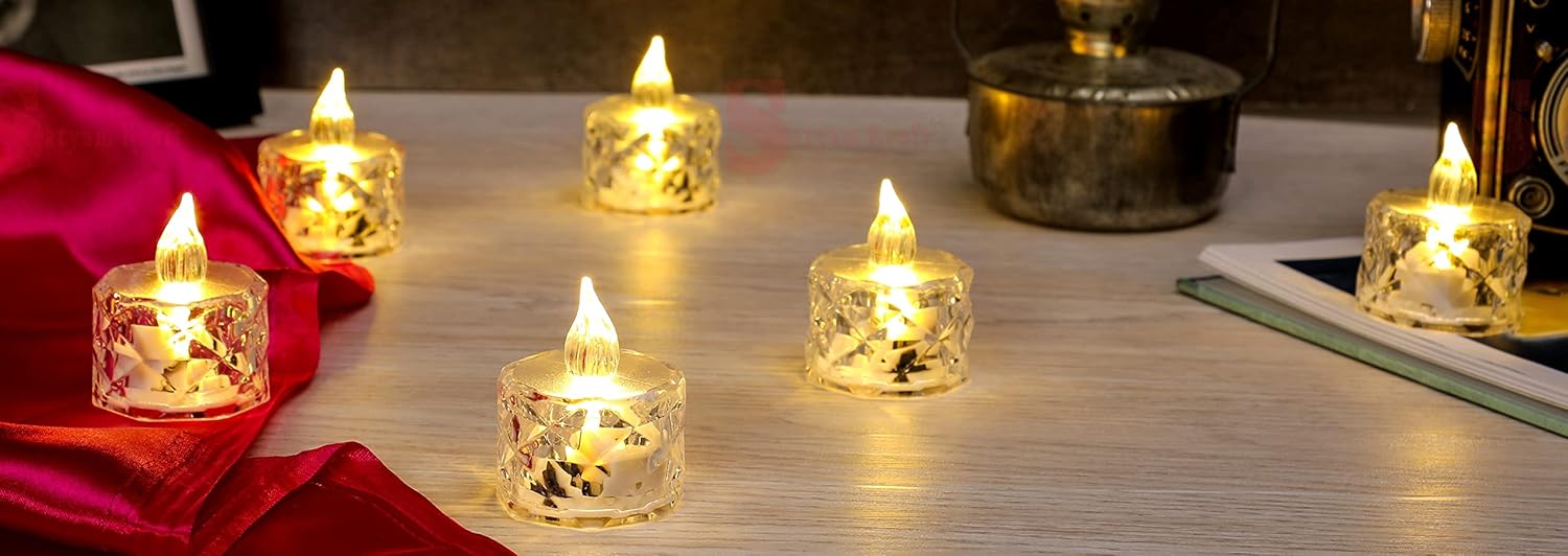 Led Crystal Tea Light Candles