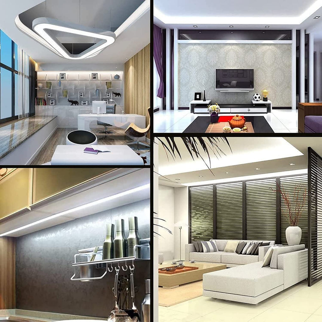 50 METER Flexible Silicone Neon Profile Light - Front Bend IP65 220v - Warm White