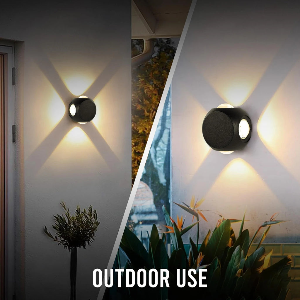 4 Way Outdoor Wall Light (Warm White)
