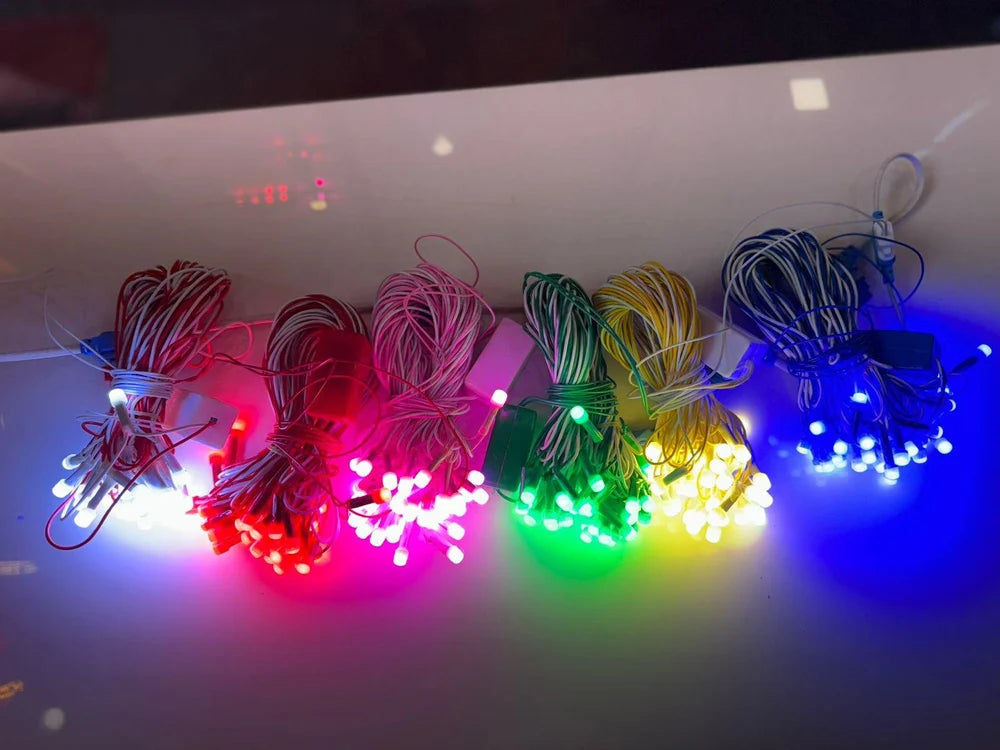 ( Pack Of 10) 15 Meter Led 8MM Warm White String Light Ladi