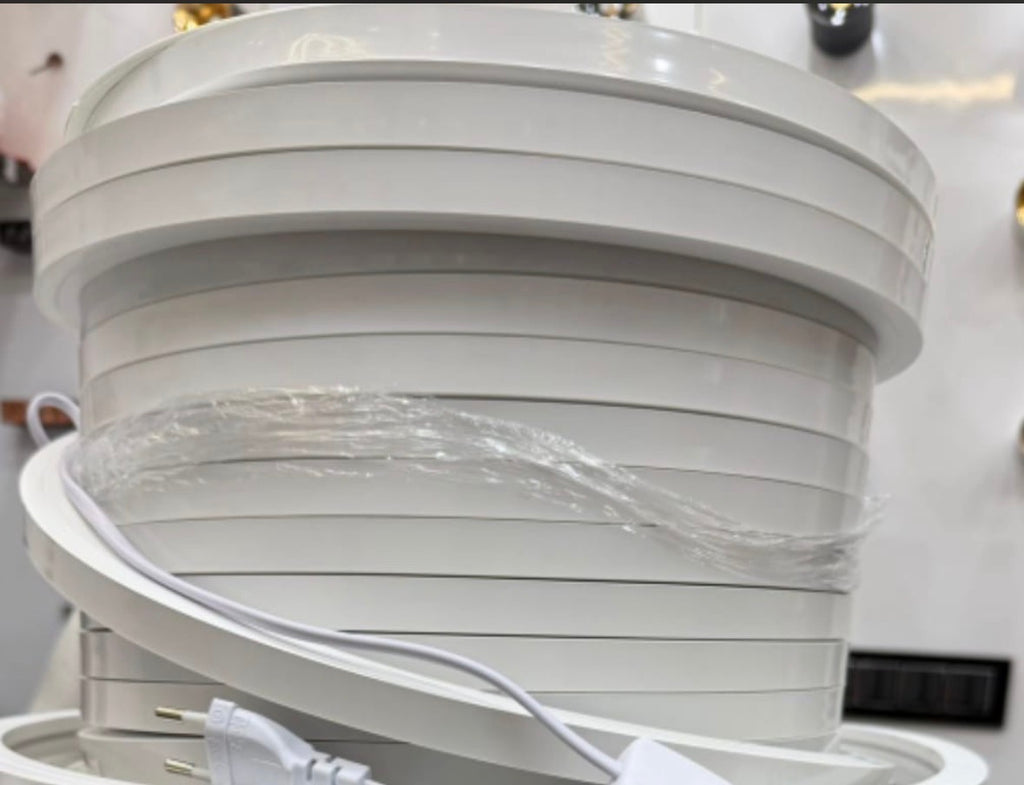 50 METER Flexible Silicone Neon Profile Light - Front Bend IP65 220v - Warm White