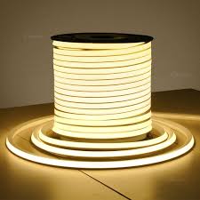 50 METER Flexible Silicone Neon Profile Light - Front Bend IP65 220v - Warm White